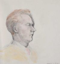 MALE PORTRAIT by Maurice Canning Wilks ARHA RUA at Ross's Online Art Auctions