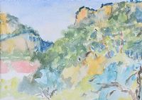 WOODS AT THE FOOT OF THE MOUNTAIN by Coralie de Burgh Kinahan at Ross's Online Art Auctions
