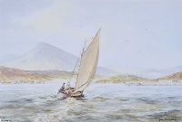 MUCKISH MOUNTAIN & DOWNINGS PIER by Hamilton Sloan at Ross's Online Art Auctions