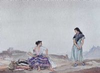 STUDY OF TWO GIRLS by Sir William Russell Flint RA at Ross's Online Art Auctions