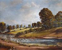 GLENELLY RIVER, NEAR NEWTOWNSTEWART by David Overend at Ross's Online Art Auctions