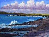 ROCKS & WAVES, WEXFORD COAST by Irish School at Ross's Online Art Auctions