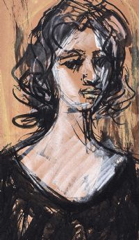 GIRL IN BLACK by Gladys Maccabe HRUA at Ross's Online Art Auctions