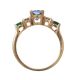 14CT GOLD TANZANITE, DIAMOND AND EMERALD RING at Ross's Online Art Auctions