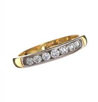 18CT GOLD HALF-ETERNITY RING at Ross's Online Art Auctions