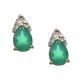 18CT GOLD PLATED THREE GREEN AGATE NECKLACES AND EARRINGS at Ross's Online Art Auctions