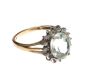 9CT GOLD PALE GREEN STONE AND DIAMOND RING at Ross's Online Art Auctions