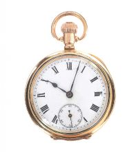 14CT GOLD-PLATED POCKET WATCH at Ross's Online Art Auctions