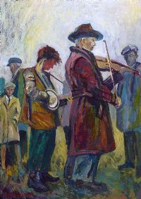 ITINERANT MUSICIANS by Roland A.D. Inman at Ross's Online Art Auctions