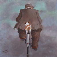 HITCHING A RIDE by Rosemary Holland at Ross's Online Art Auctions