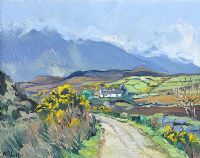 HOMESTEAD NEAR MUCKISH, DONEGAL by Anne Primrose Jury HRUA at Ross's Online Art Auctions
