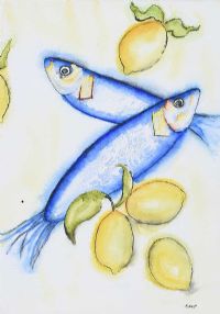 FISH & LEMONS by Anne Michael at Ross's Online Art Auctions
