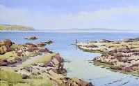 ROCKS AT PORTSTEWART by Samuel McLarnon UWS at Ross's Online Art Auctions