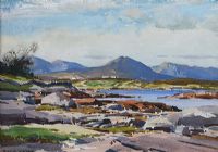 EVENING CAHAL MOUNTAIN, COUNTY GALWAY by Maurice Canning Wilks ARHA RUA at Ross's Online Art Auctions