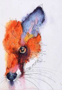 FOX'S HEAD by Audrey Smyth at Ross's Online Art Auctions