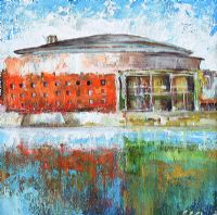 THE WATERFRONT HALL, BELFAST by John Stewart at Ross's Online Art Auctions