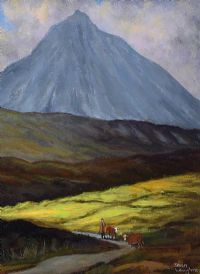 TAKING THE CATTLE HOME, ERRIGAL by Sean Loughrey at Ross's Online Art Auctions