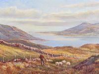 CARLINGFORD LOUGH FROM SLIEVE ROE by Vittorio Cirefice at Ross's Online Art Auctions