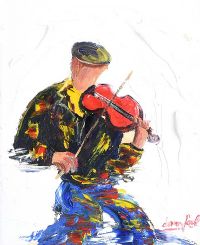 SOLO VIOLINIST by Darren Paul at Ross's Online Art Auctions