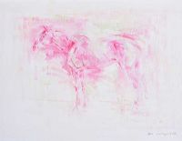 PINK HORSE STUDY by Con Campbell at Ross's Online Art Auctions