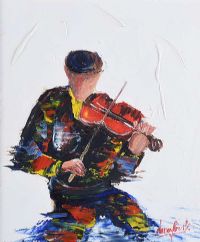 THE VIOLINIST by Darren Paul at Ross's Online Art Auctions