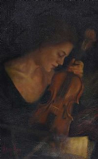 CONTEMPLATING THE SCORE by Ken Hamilton at Ross's Online Art Auctions
