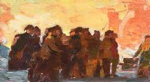 MINERS ON THE WAY TO WORK by Ivan Gurev at Ross's Online Art Auctions