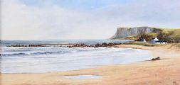 STRAND AT BALLYCASTLE by James O'Hara at Ross's Online Art Auctions