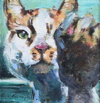 GINGER CAT by Con Campbell at Ross's Online Art Auctions
