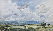 VIEW OVER THE LANDSCAPE TOWARDS BELFAST by Estyn Evans at Ross's Online Art Auctions