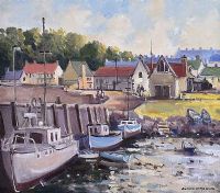 THE HARBOUR AT BALLYWALTER, COUNTY DOWN by Dennis Orme Shaw at Ross's Online Art Auctions