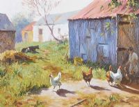 THE FARMYARD by Donal McNaughton at Ross's Online Art Auctions