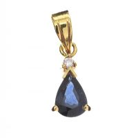 18CT GOLD SAPPHIRE AND DIAMOND PENDANT at Ross's Online Art Auctions