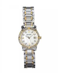 BULOVA STAINLESS STEEL AND 18CT GOLD LADY'S WRIST WATCH at Ross's Online Art Auctions