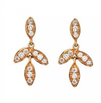 18CT GOLD DIAMOND DROP EARRINGS at Ross's Online Art Auctions