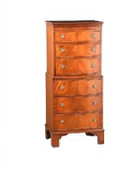 MAHOGANY CHEST ON CHEST OF DRAWERS at Ross's Online Art Auctions