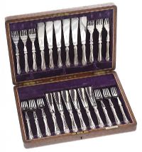 CASED FISH KNIVES & FORKS at Ross's Online Art Auctions