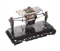 CHINESE SILVER PEN STAND at Ross's Online Art Auctions