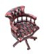 DEEP BUTTON LEATHER CAPTAIN'S CHAIR at Ross's Online Art Auctions