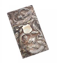 CHINESE EMBOSSED CARD CASE at Ross's Online Art Auctions