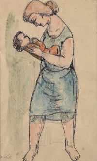 MOTHER & CHILD by Daniel O'Neill at Ross's Online Art Auctions