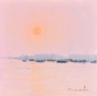THE HARBOUR by Oled Cortes at Ross's Online Art Auctions