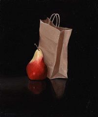 PEAR & PAPER BAG by Kevin Meehan at Ross's Online Art Auctions