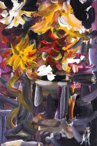 A POT OF FLOWERS by Hugh McIlfatrick at Ross's Online Art Auctions
