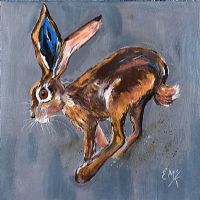 STARTLED HARE by Eileen McKeown at Ross's Online Art Auctions