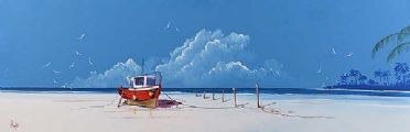 THE RED BOAT by David Howes at Ross's Online Art Auctions