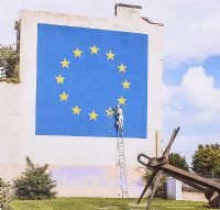 LEAVING EUROPE by Banksy at Ross's Online Art Auctions