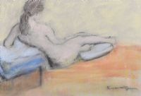 RECLINING FEMALE NUDE STUDY by Kieran McGoran at Ross's Online Art Auctions