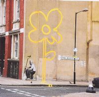 DOUBLE YELLOW LINE FLOWER by Banksy at Ross's Online Art Auctions