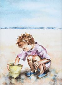 THE YELLOW BUCKET by Sara Kate at Ross's Online Art Auctions